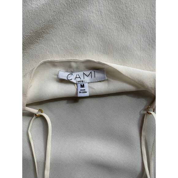 Cami NYC 100% Silk Lace Trim Cowl Neck Camisole Tank Top Ivory Size M - Picture 7 of 10